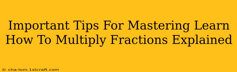 Important Tips For Mastering Learn How To Multiply Fractions Explained