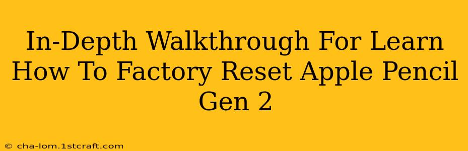 In-Depth Walkthrough For Learn How To Factory Reset Apple Pencil Gen 2