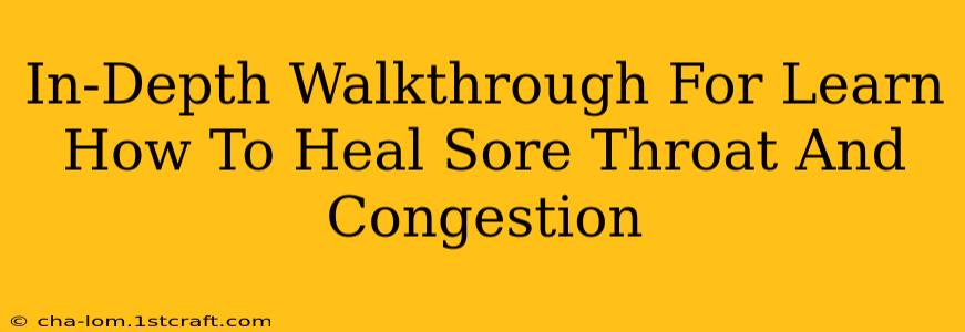 In-Depth Walkthrough For Learn How To Heal Sore Throat And Congestion