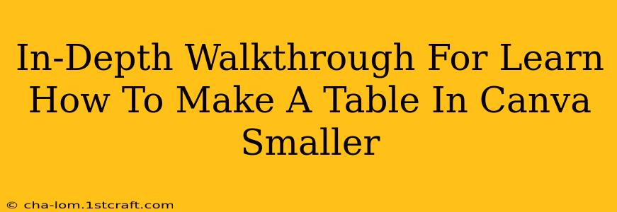 In-Depth Walkthrough For Learn How To Make A Table In Canva Smaller