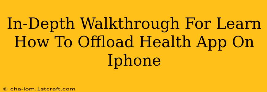 In-Depth Walkthrough For Learn How To Offload Health App On Iphone