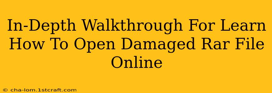 In-Depth Walkthrough For Learn How To Open Damaged Rar File Online