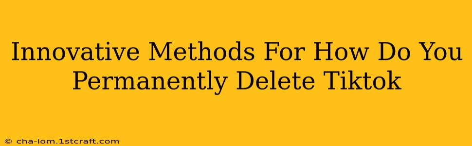 Innovative Methods For How Do You Permanently Delete Tiktok