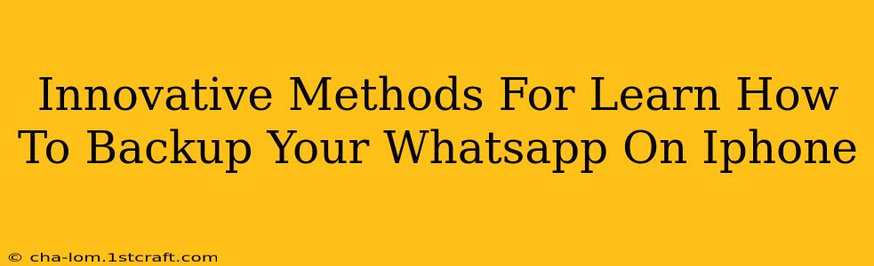 Innovative Methods For Learn How To Backup Your Whatsapp On Iphone