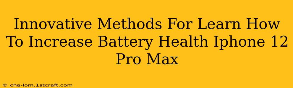 Innovative Methods For Learn How To Increase Battery Health Iphone 12 Pro Max