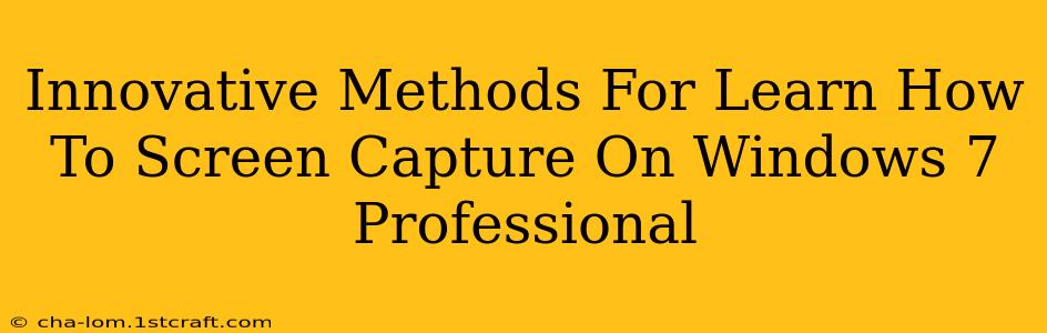 Innovative Methods For Learn How To Screen Capture On Windows 7 Professional