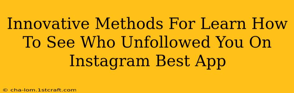 Innovative Methods For Learn How To See Who Unfollowed You On Instagram Best App