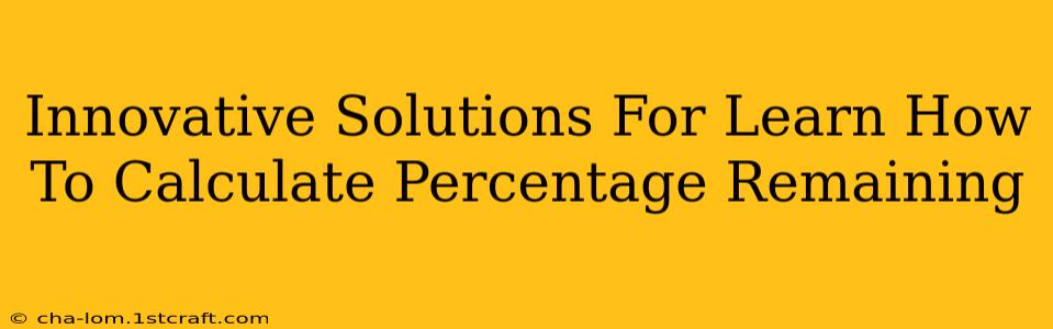 Innovative Solutions For Learn How To Calculate Percentage Remaining