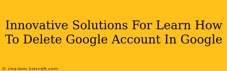 Innovative Solutions For Learn How To Delete Google Account In Google