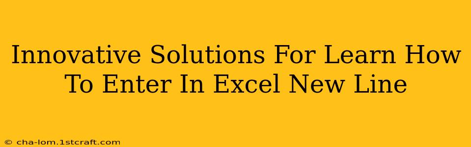 Innovative Solutions For Learn How To Enter In Excel New Line