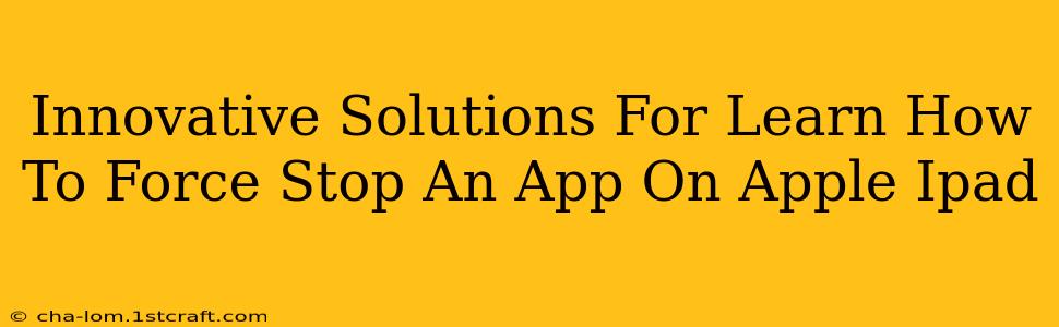 Innovative Solutions For Learn How To Force Stop An App On Apple Ipad