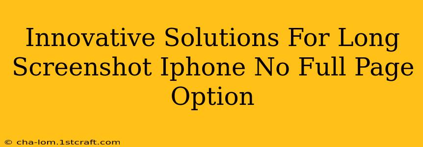 Innovative Solutions For Long Screenshot Iphone No Full Page Option