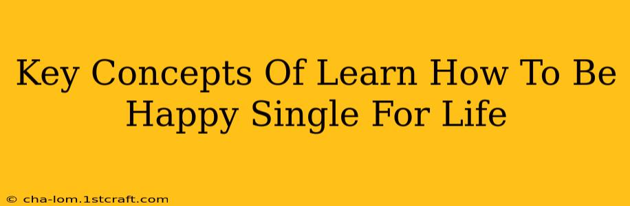 Key Concepts Of Learn How To Be Happy Single For Life