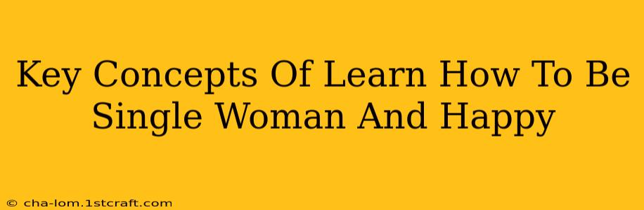 Key Concepts Of Learn How To Be Single Woman And Happy