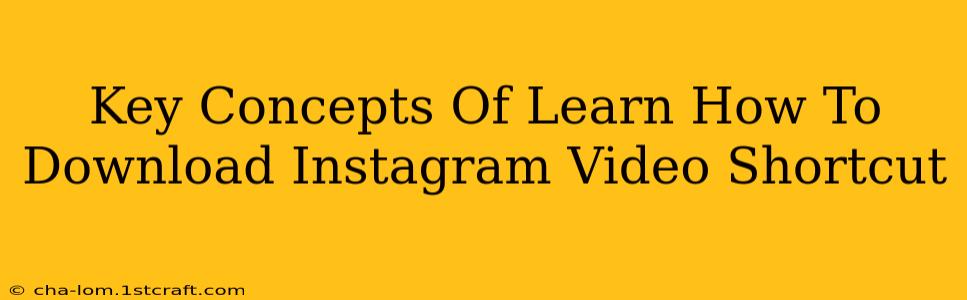 Key Concepts Of Learn How To Download Instagram Video Shortcut