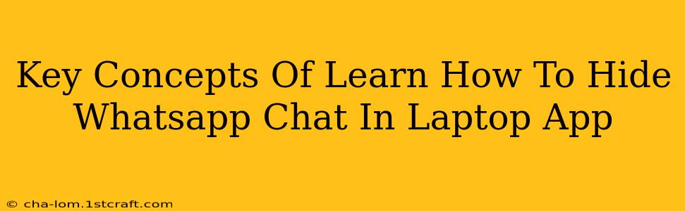 Key Concepts Of Learn How To Hide Whatsapp Chat In Laptop App