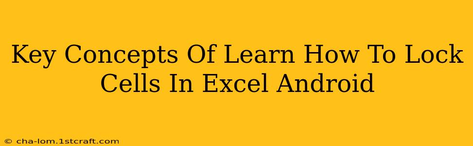 Key Concepts Of Learn How To Lock Cells In Excel Android