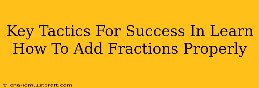 Key Tactics For Success In Learn How To Add Fractions Properly