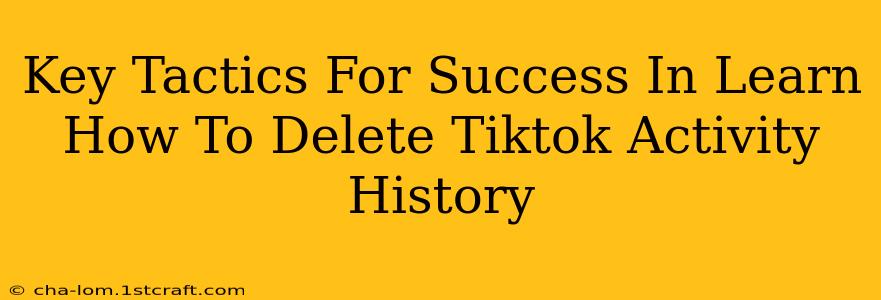 Key Tactics For Success In Learn How To Delete Tiktok Activity History