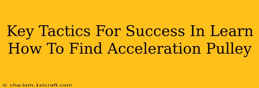 Key Tactics For Success In Learn How To Find Acceleration Pulley