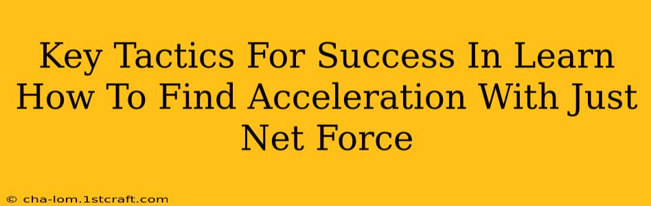 Key Tactics For Success In Learn How To Find Acceleration With Just Net Force