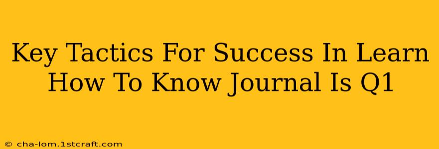 Key Tactics For Success In Learn How To Know Journal Is Q1