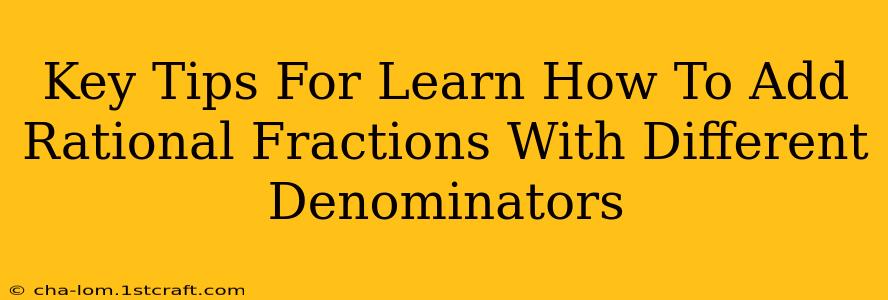 Key Tips For Learn How To Add Rational Fractions With Different Denominators