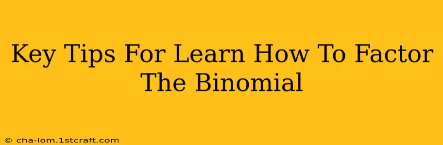 Key Tips For Learn How To Factor The Binomial