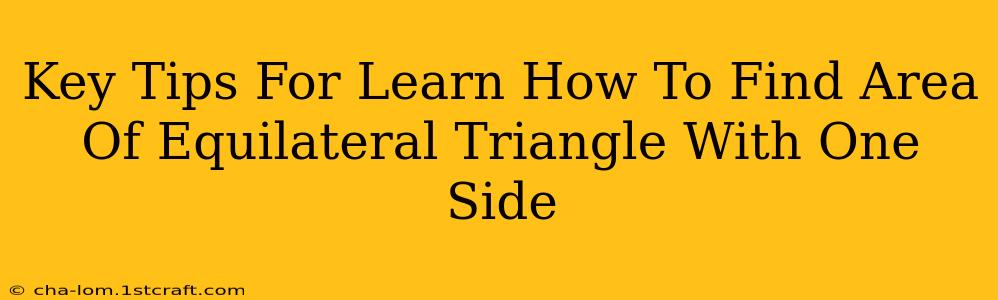 Key Tips For Learn How To Find Area Of Equilateral Triangle With One Side