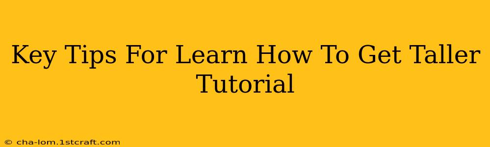 Key Tips For Learn How To Get Taller Tutorial