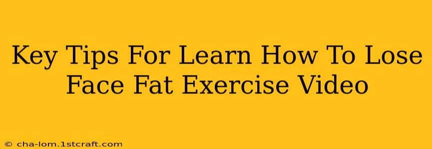 Key Tips For Learn How To Lose Face Fat Exercise Video