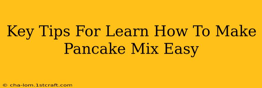 Key Tips For Learn How To Make Pancake Mix Easy