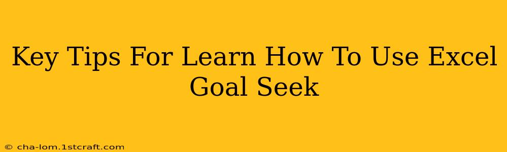 Key Tips For Learn How To Use Excel Goal Seek