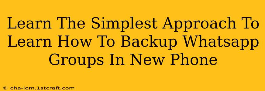 Learn The Simplest Approach To Learn How To Backup Whatsapp Groups In New Phone