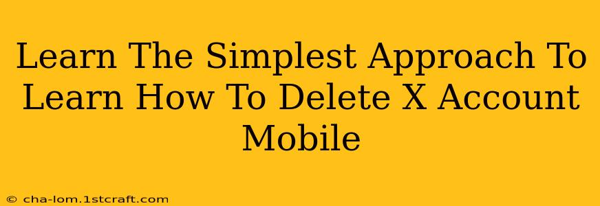 Learn The Simplest Approach To Learn How To Delete X Account Mobile