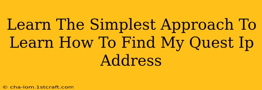 Learn The Simplest Approach To Learn How To Find My Quest Ip Address