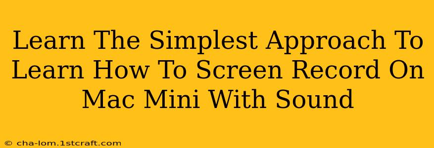 Learn The Simplest Approach To Learn How To Screen Record On Mac Mini With Sound