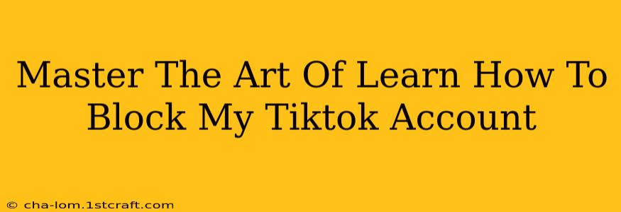 Master The Art Of Learn How To Block My Tiktok Account