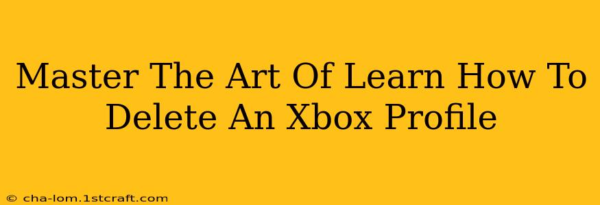 Master The Art Of Learn How To Delete An Xbox Profile