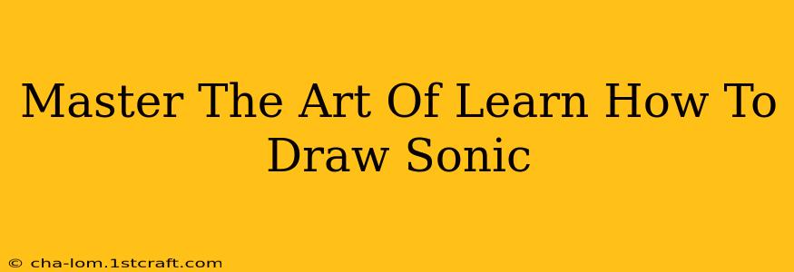 Master The Art Of Learn How To Draw Sonic