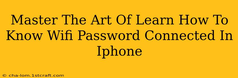 Master The Art Of Learn How To Know Wifi Password Connected In Iphone