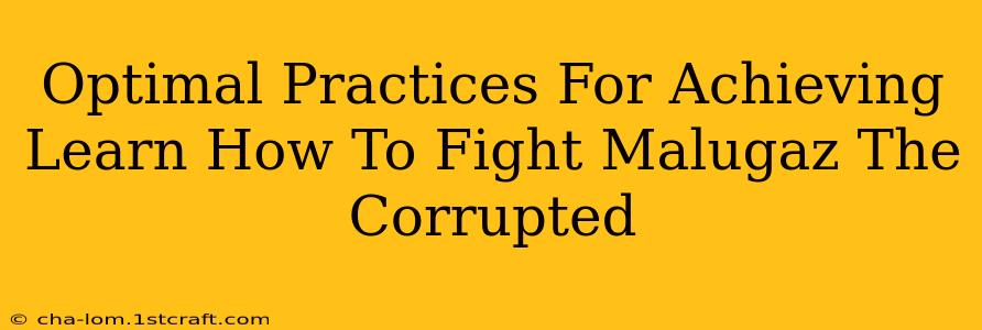 Optimal Practices For Achieving Learn How To Fight Malugaz The Corrupted