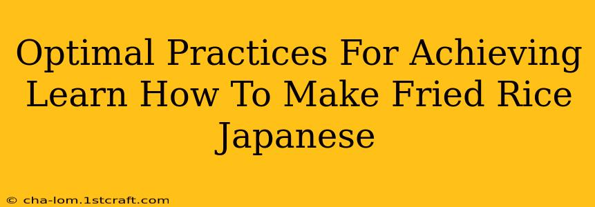 Optimal Practices For Achieving Learn How To Make Fried Rice Japanese