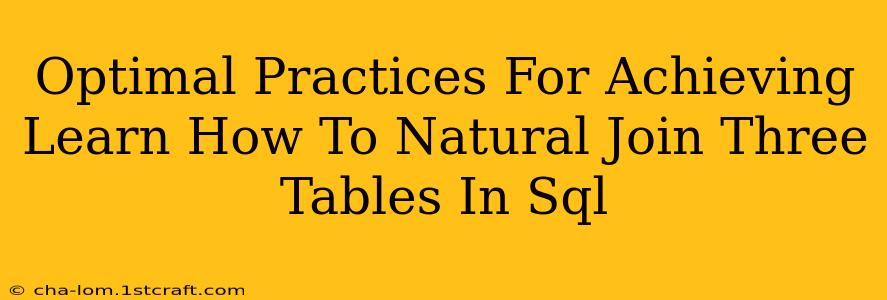 Optimal Practices For Achieving Learn How To Natural Join Three Tables In Sql