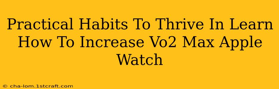 Practical Habits To Thrive In Learn How To Increase Vo2 Max Apple Watch