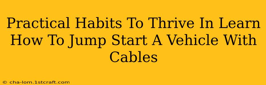 Practical Habits To Thrive In Learn How To Jump Start A Vehicle With Cables