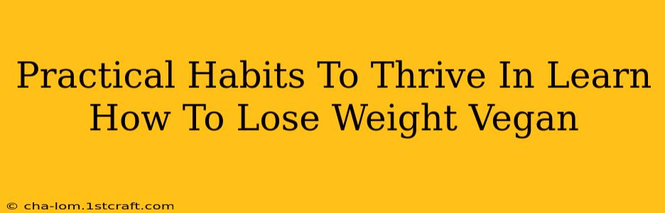 Practical Habits To Thrive In Learn How To Lose Weight Vegan