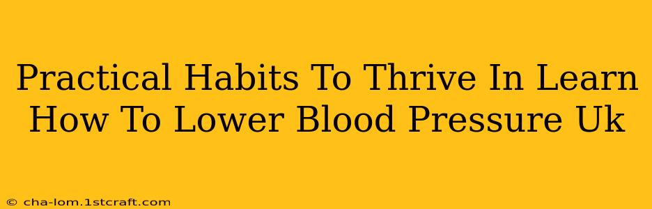 Practical Habits To Thrive In Learn How To Lower Blood Pressure Uk