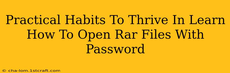 Practical Habits To Thrive In Learn How To Open Rar Files With Password