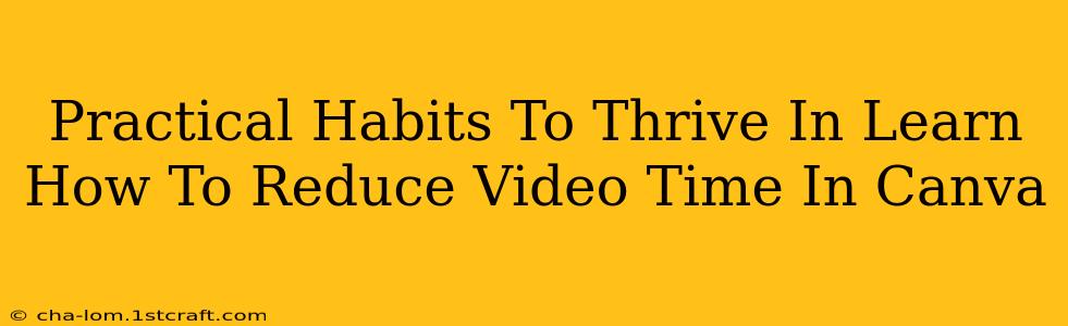 Practical Habits To Thrive In Learn How To Reduce Video Time In Canva